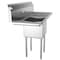 Koolmore 1 Compartment Stainless Steel NSF Commercial Kitchen Prep & Utility Sink with 2 Drainboards SA151512-15B3 - alternate 5